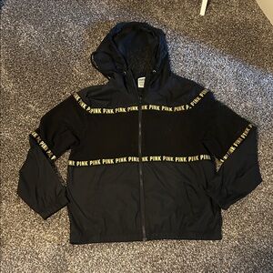 PINK Victoria's Secret Black Hooded Jacket